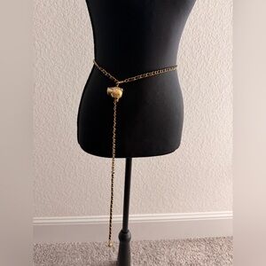 Y2K Gold & Black Adjustable Chain Waist Belt | Luxe Statement Accessory